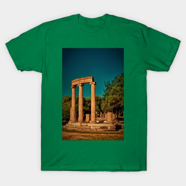 Greece. Ancient Olympia. Ruins of Philippeion. T-Shirt by vadim19